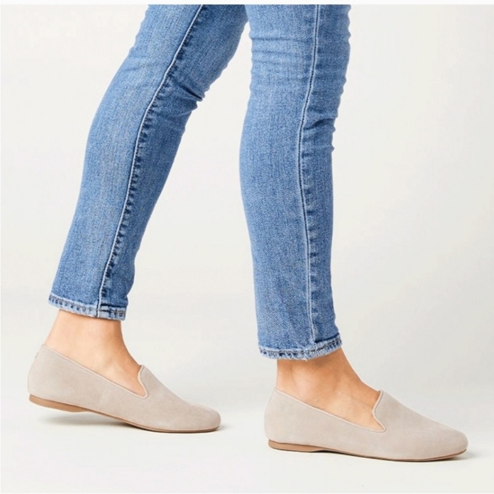 BIRDIES The Starling in Stone Suede - Excellent Pre-loved Condition, 7.5